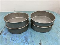(4) 7.5" Commercial Round Cake Pan