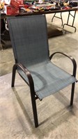 Single Metal And Fabric Patio Chair