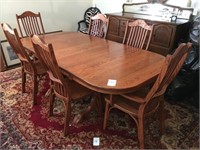 Dining Table W/ 6 Chairs (2 Host Chairs)