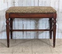 Antique Upholstered Wooden Bench