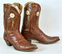 VINTAGE LEATHER WESTERN BOOTS BY JUSTIN