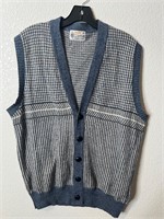 Vintage Wool Knit Vest w Buttons