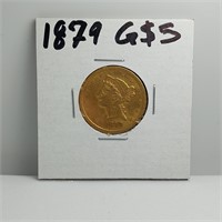1879 $5 Gold Liberty Head Coin