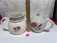 Vtg Treasure Craft Pitcher&USA Teapot