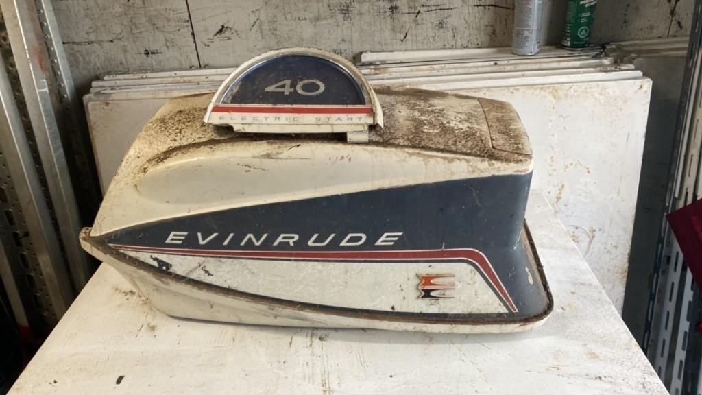 Evinrude 40hp boat motor cover