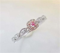 Natural Pink Diamond 18K Gold Ring