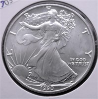 1990 SILVER EAGLE  GEM