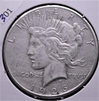 1926 S PEACE DOLLAR VF