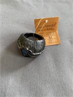 George Kibriski Ring with Blue Stone