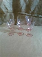 Pink depression drinking glasses
