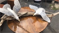 Beautiful Hanging Seagull On Driftwood Display