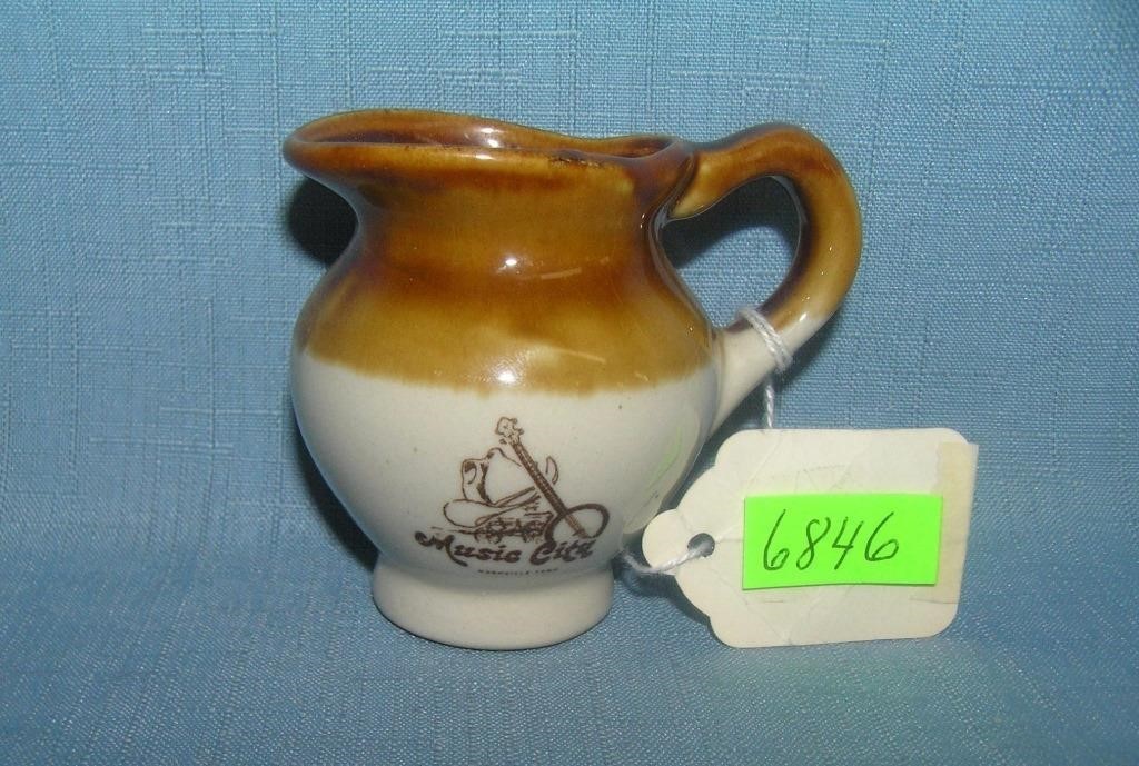 Music City souvenir earthenware pitcher