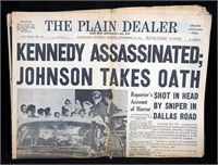 Kennedy Assassination Cleveland Plain Dealer Paper