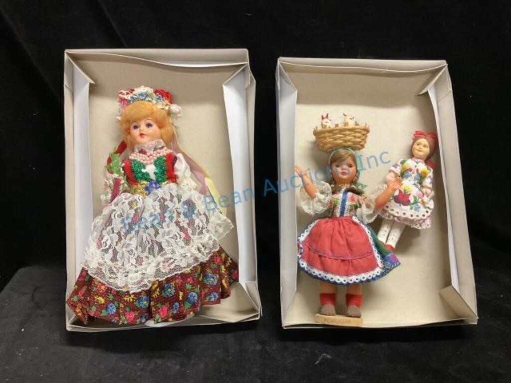 Three vintage dolls