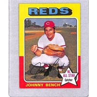 1975 Topps Johnny Bench Crease Free