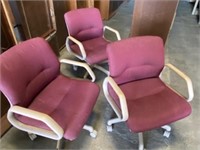 Set of 3 Nice Rolling Office Chairs