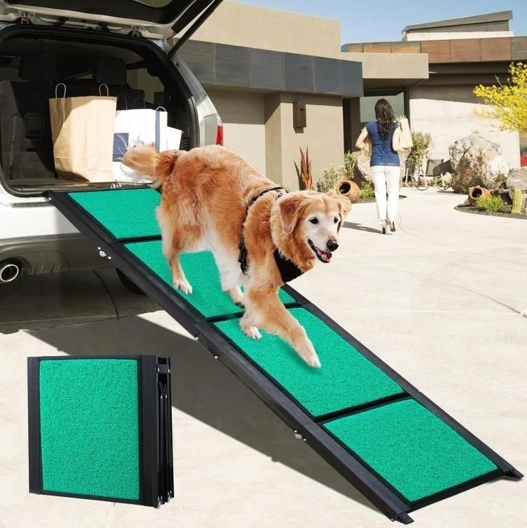 67"L Extra Long Dog Car Ramp, Folding Pet Ramp