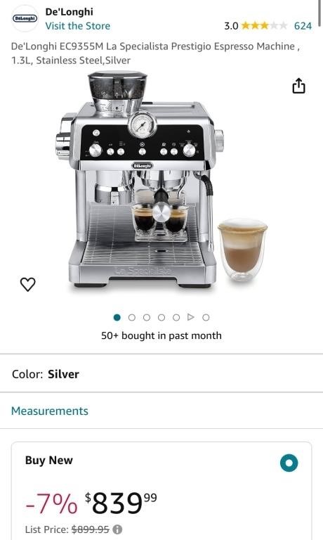 ESPRESSO MACHINE (OPEN BOX, POWERS ON)