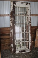 2 Rustic Wooden Doors With Glass Panels