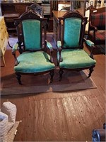 Pr. antique Victorian armchairs