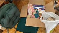 Chair cushions, blanket & candle lot- variety -