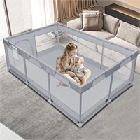 Baby Playpen 74x50 Inch, Playpen for Babies and To