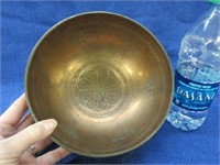 8 inch copper etched bowl - india
