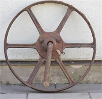 Primitive Iron Pulley Wheel