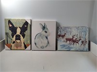 Animal Wall Art, 3 PC's