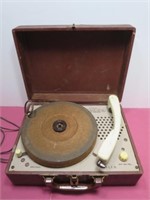 VTG Philco Suitcase Record Player Power on