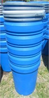 (5) 30 Gal. / 114L Heavy duty plastic barrels