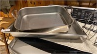 Baking dishes and metal cooking and cooling racks