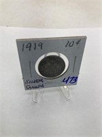 1919  Canada Dime silver