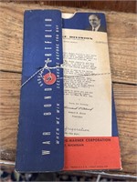 1942 War Bond Portfolio Budge Packet