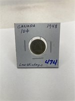 1948 Canada Dime silver