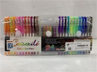 CAISEXILE 24PCS GLITTER GEL PENS WITH 24 REFILLS