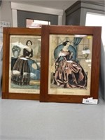 (2) N. Currier "Elizabeth" Lithographs