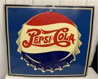 Pepsi-Cola metal sign