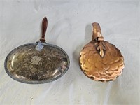 Vintage Silver Plate and Copper Silent Butlers