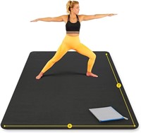 Large Yoga Mat 7'x5'x8mm Extra Thick, Durable, Eco