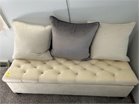 Storage Bench & Decorative Pillows