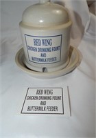 1993 RWCS Mini Chicken Drinking Fountain Red Wing