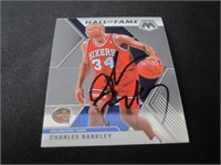 Charles Barkley 76ers signed basketball card COA