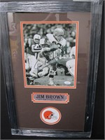 Jim Brown signed framed 8x10 photo COA