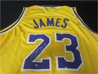 LeBron James Lakers signed jersey COA