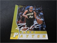 Gary Payton Sonics signed basketball card COA