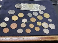 US AND FOREIGN COINS AND ITALIAN CURRENCY