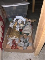 lot of Christmas ornaments angels etc.