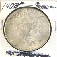 1923 Peace Silver Dollar in Case