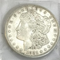 1921-S Morgan Silver Dollar in Case